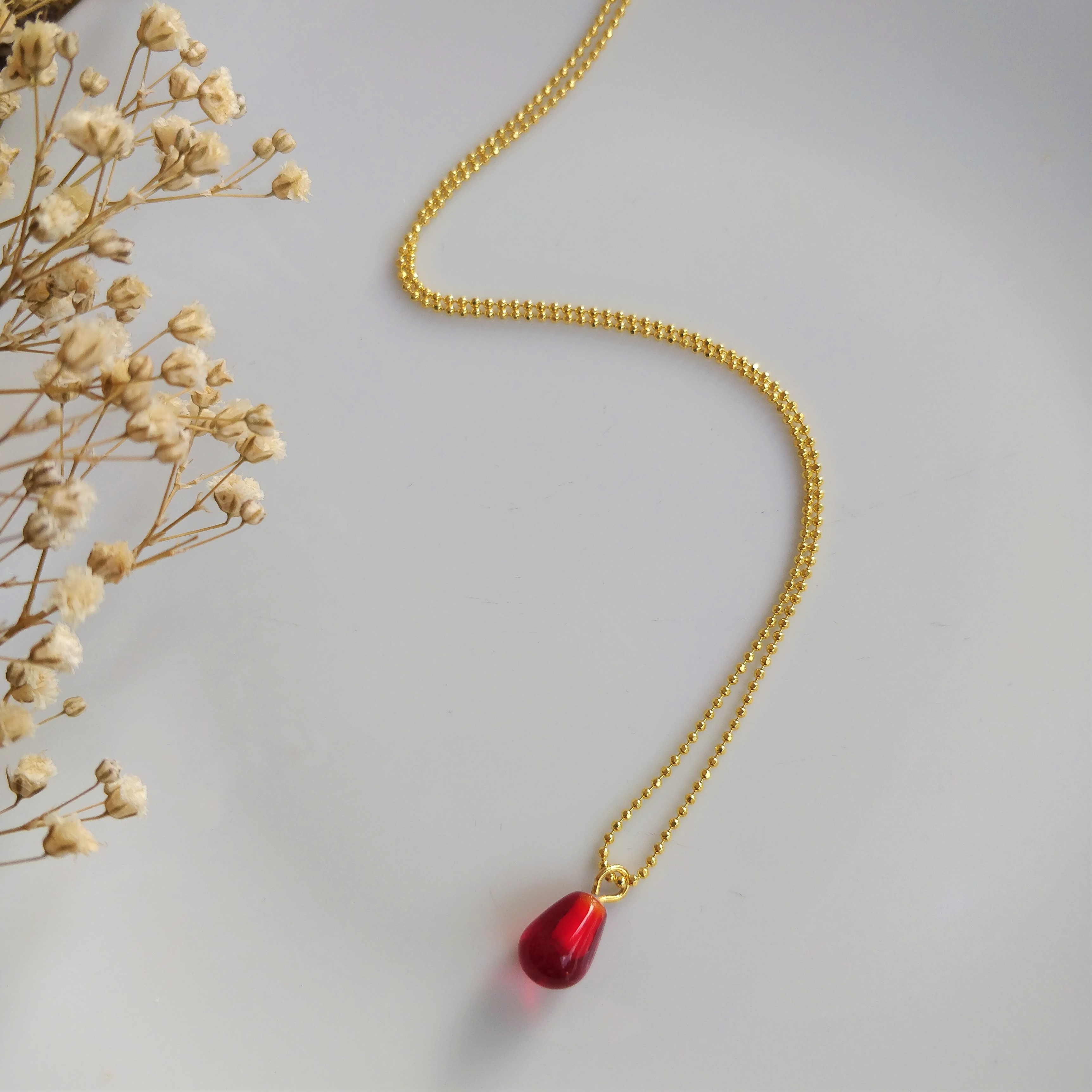 Pomegranate Seed Necklace