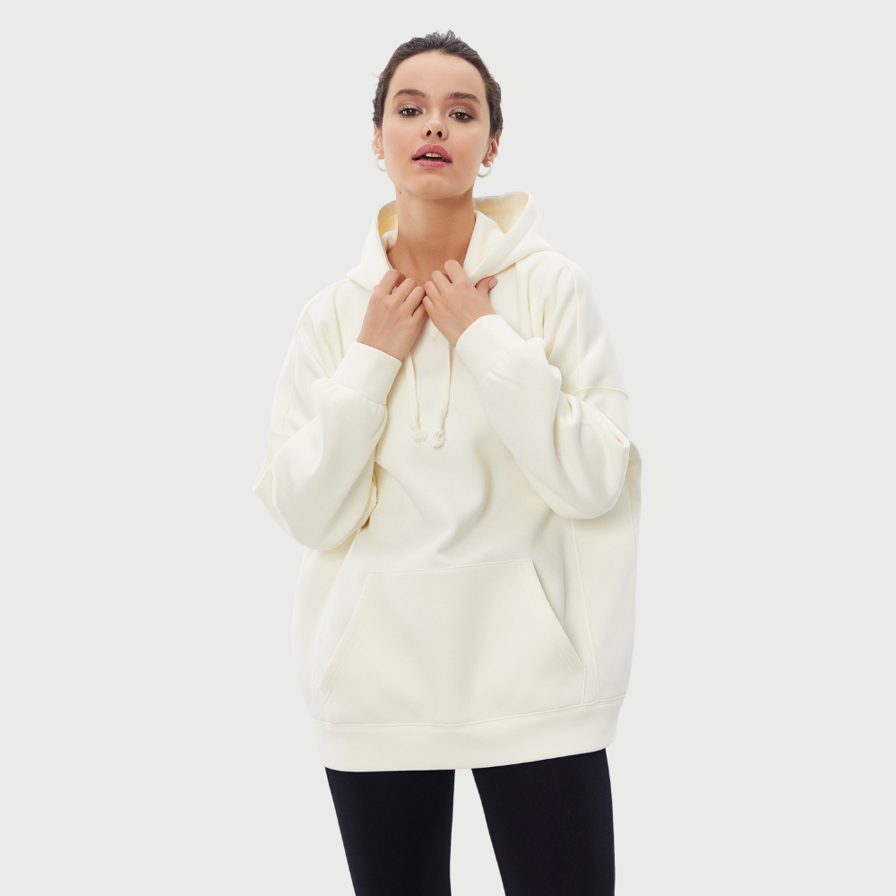 Tunnel Stitch Detail Hooded Oversize Sweatshirt Hoodie