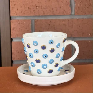 Evil Eye Mug And Saucer - Ill