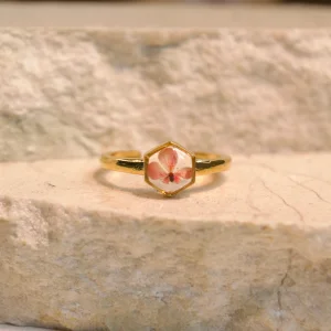 Real Flower Ring - One And Only Pink