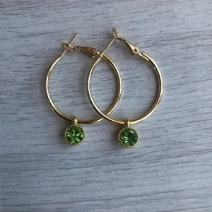 Zircon Stone Gold Earrings