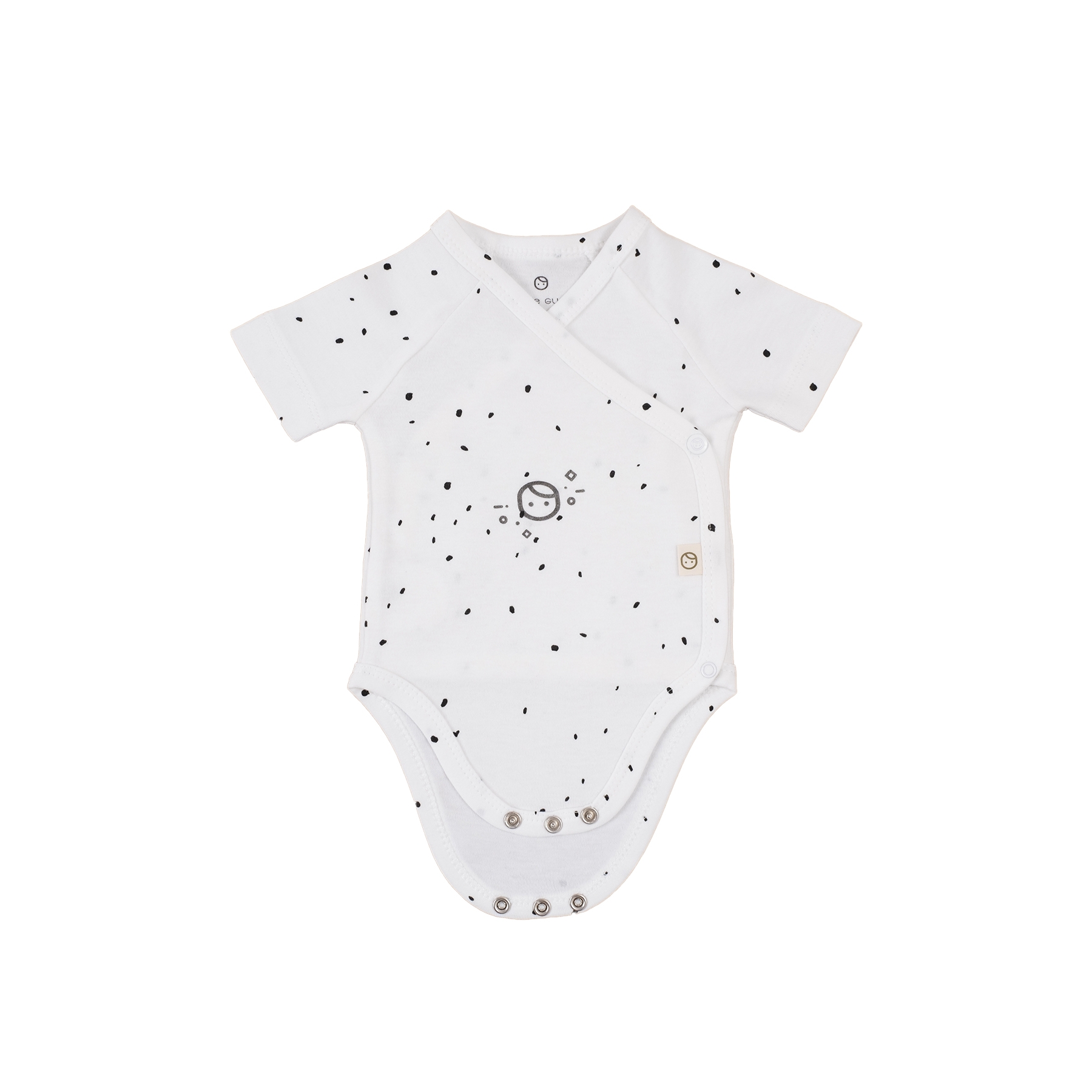 Short Sleeve Double Newborn Organic Cotton Breasted Bodysuit