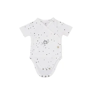 Short Sleeve Double Newborn Organic Cotton Breasted Bodysuit
