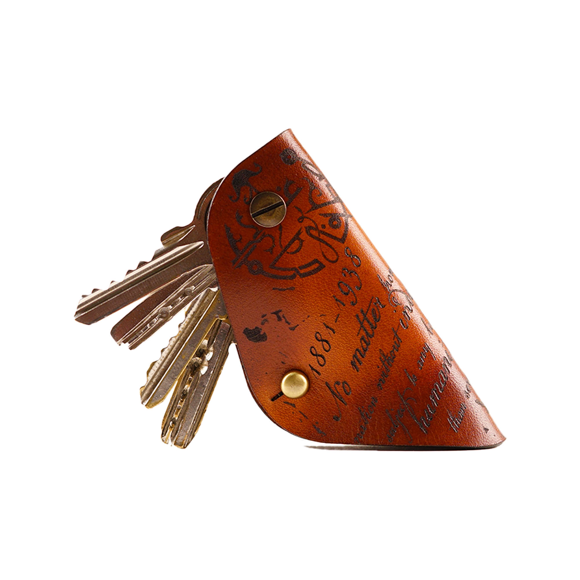 Themed Leather Keychain