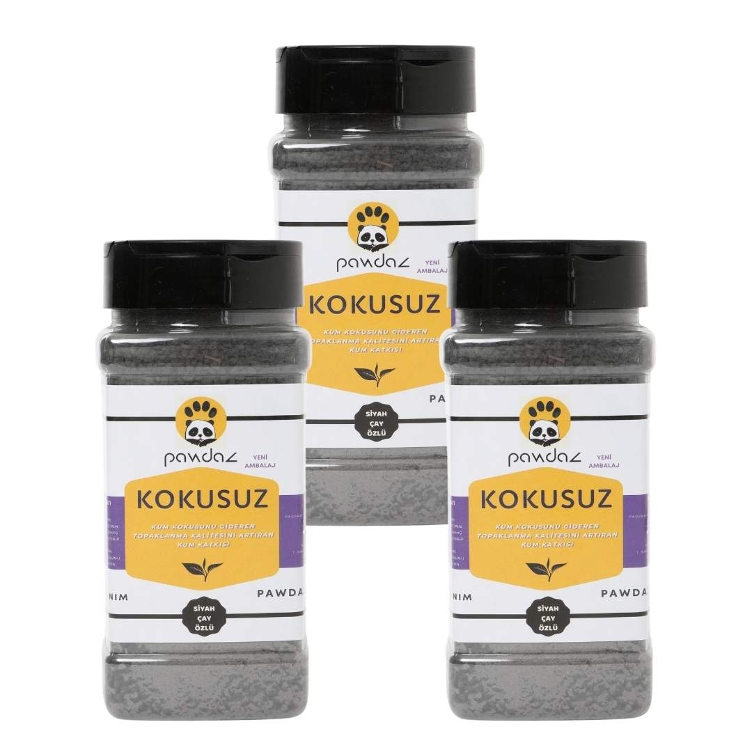 Kokusuz - Activated Carbon And Black Tea Extracted Cat Litter Deodorizer Set Of 3