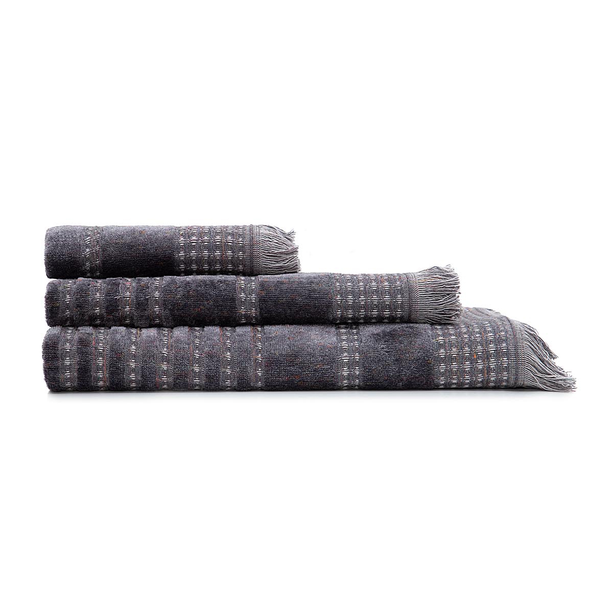 Zeus 3-pack Towel Set 100% Organic Cotton Inject Anthracite