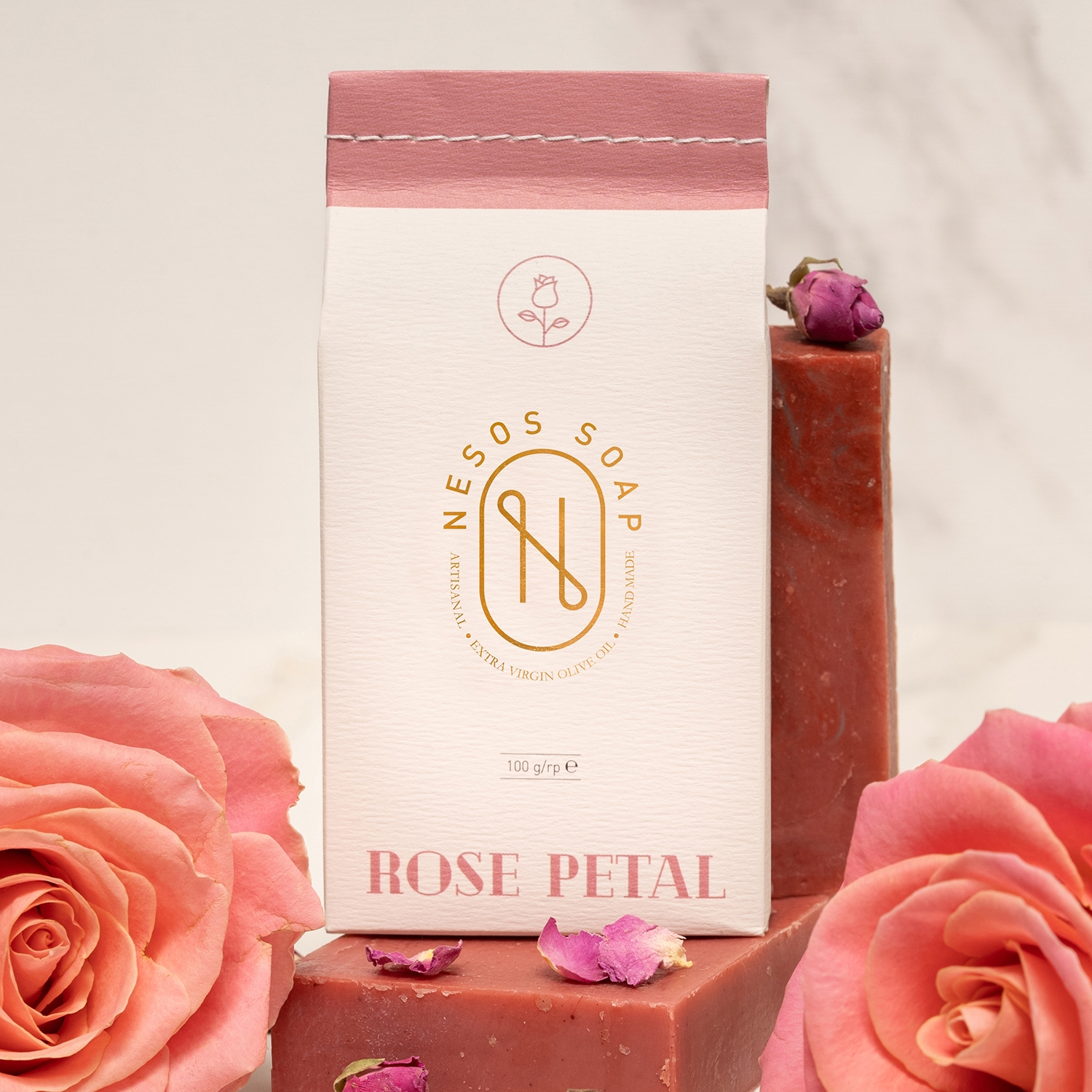 Handmade Natural Rose Petal Face And Hand Soap