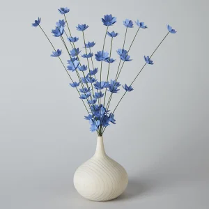 Eflatun Bouquet With Wooden Vase