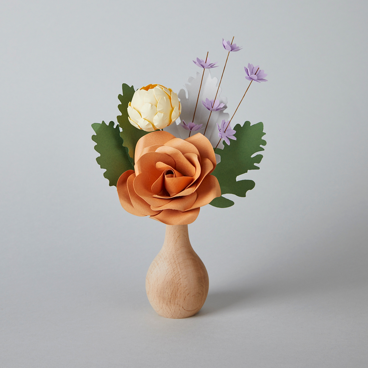 Caramel Bouquet With Wooden Vase