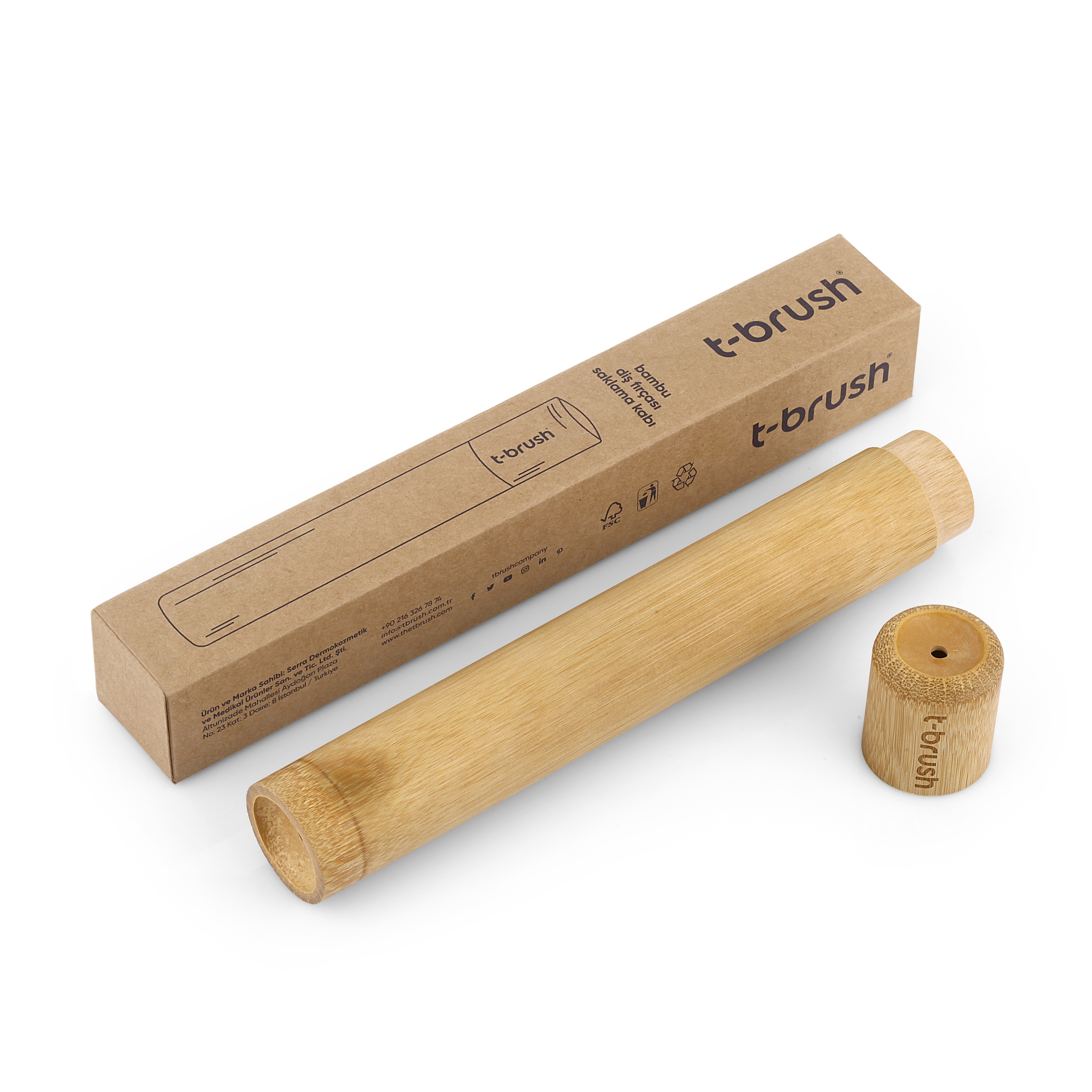 Bamboo Toothbrush Carrying Case - Travel