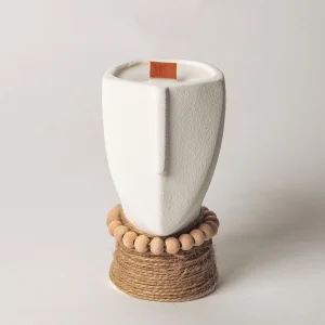 Abstract Face Candle