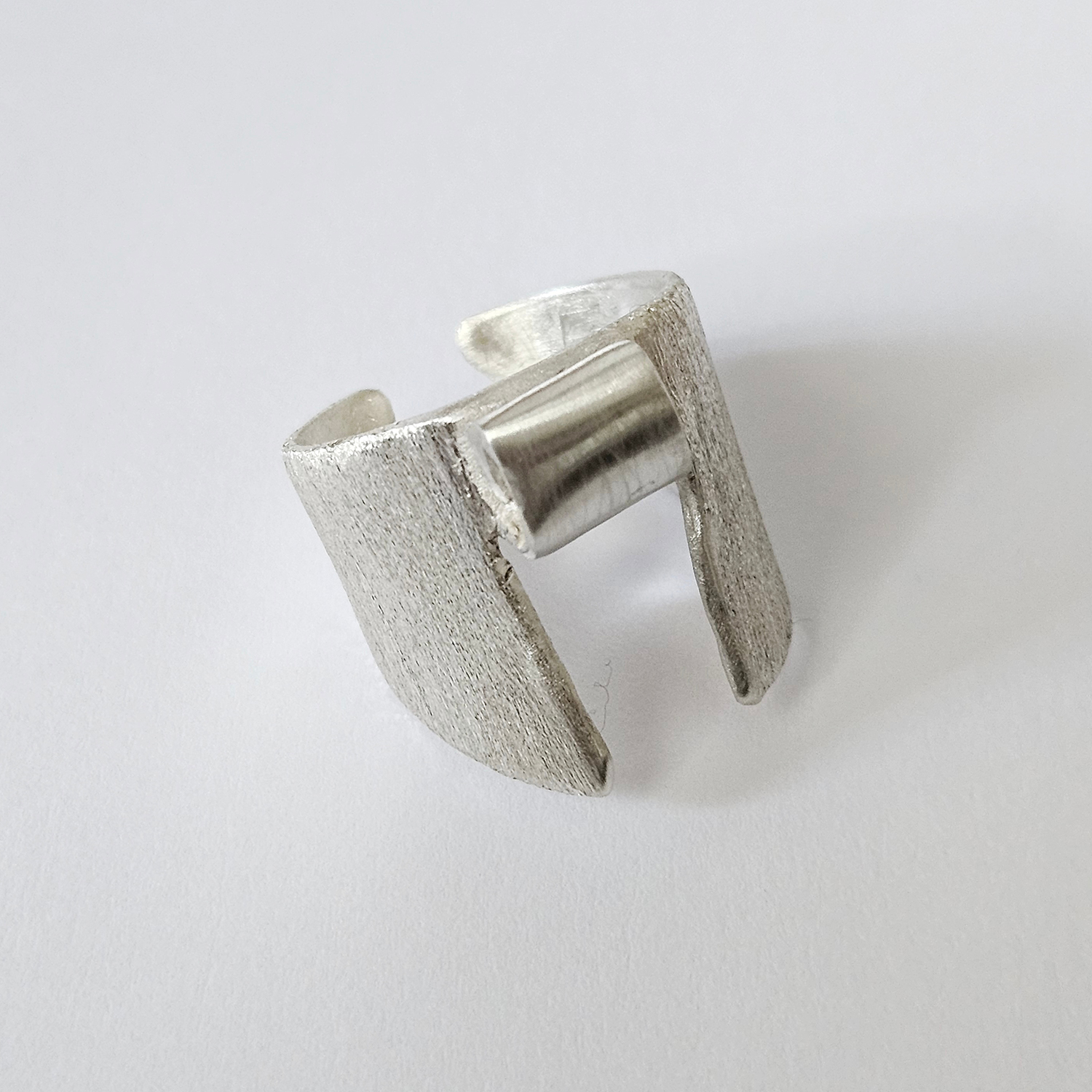 Wide Adjustable Silver Ring