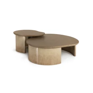Amorphous Handmade Patterned Lacquered Wood Coffee Table - Il
