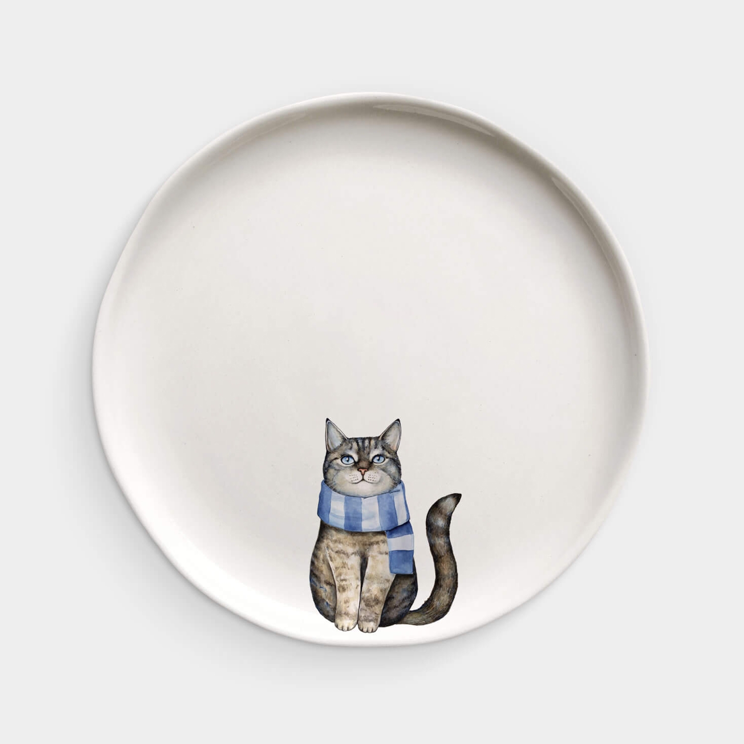 Minimal Cat Animal Plate