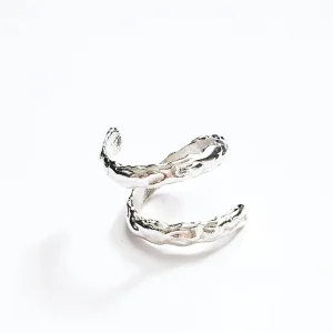 Spiral Adjustable Silver Ring