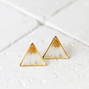 Daisy - Clear Triangle Earrings