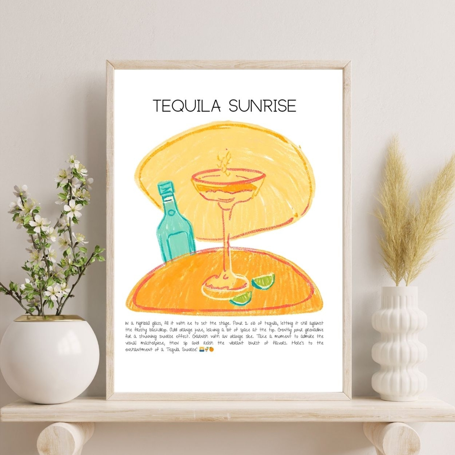 Tequila Sunrise Art Print Poster No:2