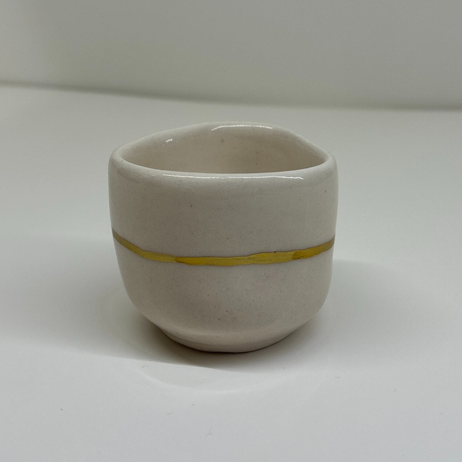 Amorphous Striped Ceramic Cup