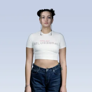 Delusional Rhinestone Crop Top