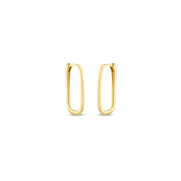 Gold Paperclip Earrings Small