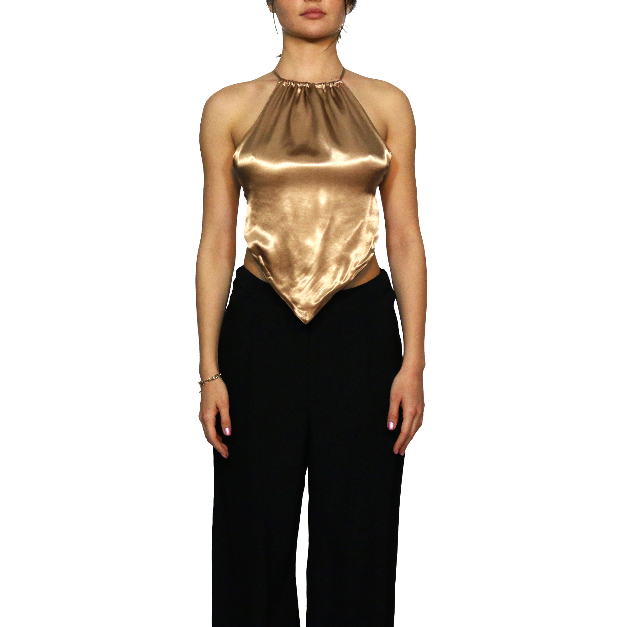 Carmen Satin Crop Top