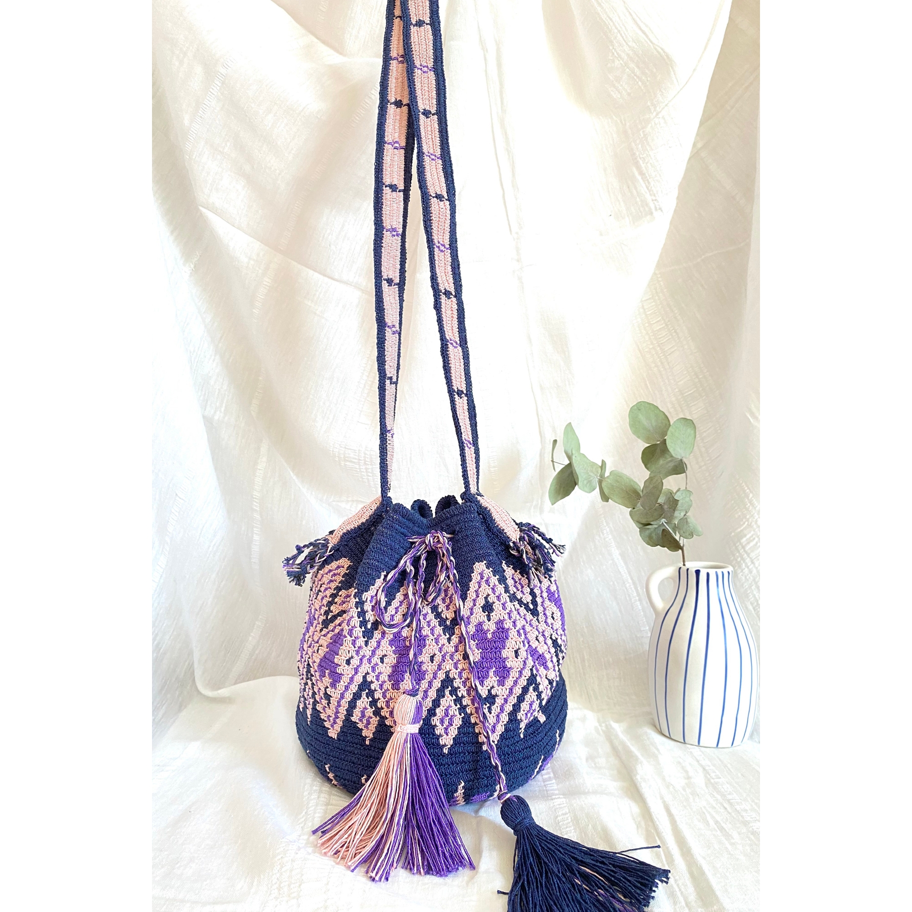 Small Purple Makbus Mochila Bag, Shoulder Bag, Shoulder Ba