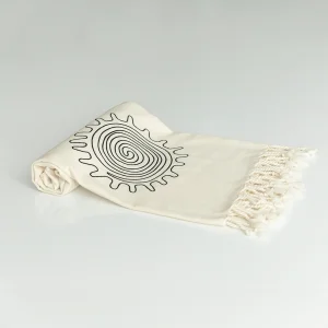 Two Cycles Embroidered Turkish Towel