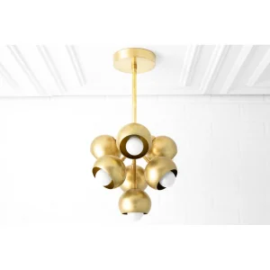 7 Brass Ball Lights - Art Deco Lighting
