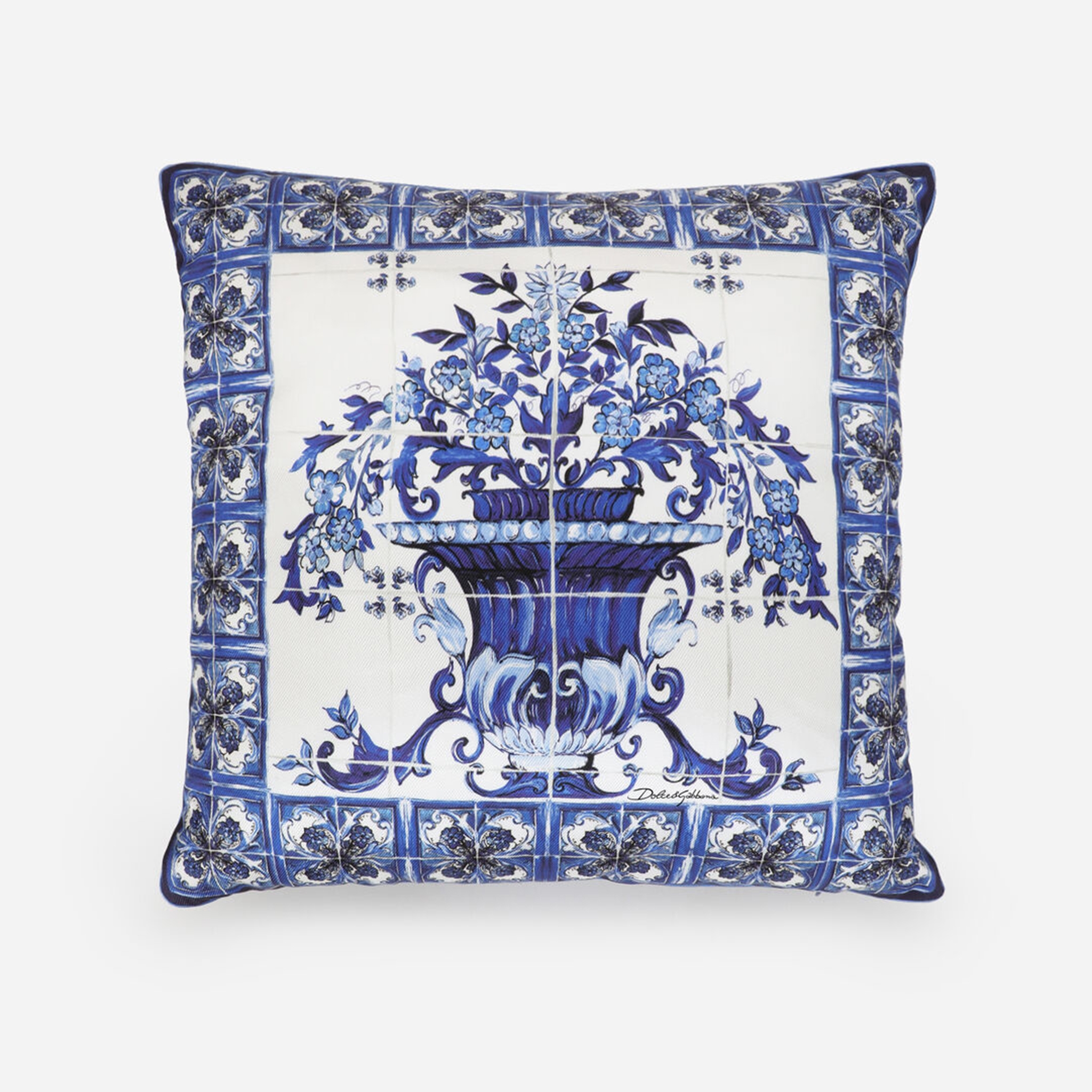 Blu Mediterraneo Silk Pillow