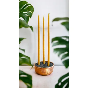 Copper Candle Holder And Incense Holder