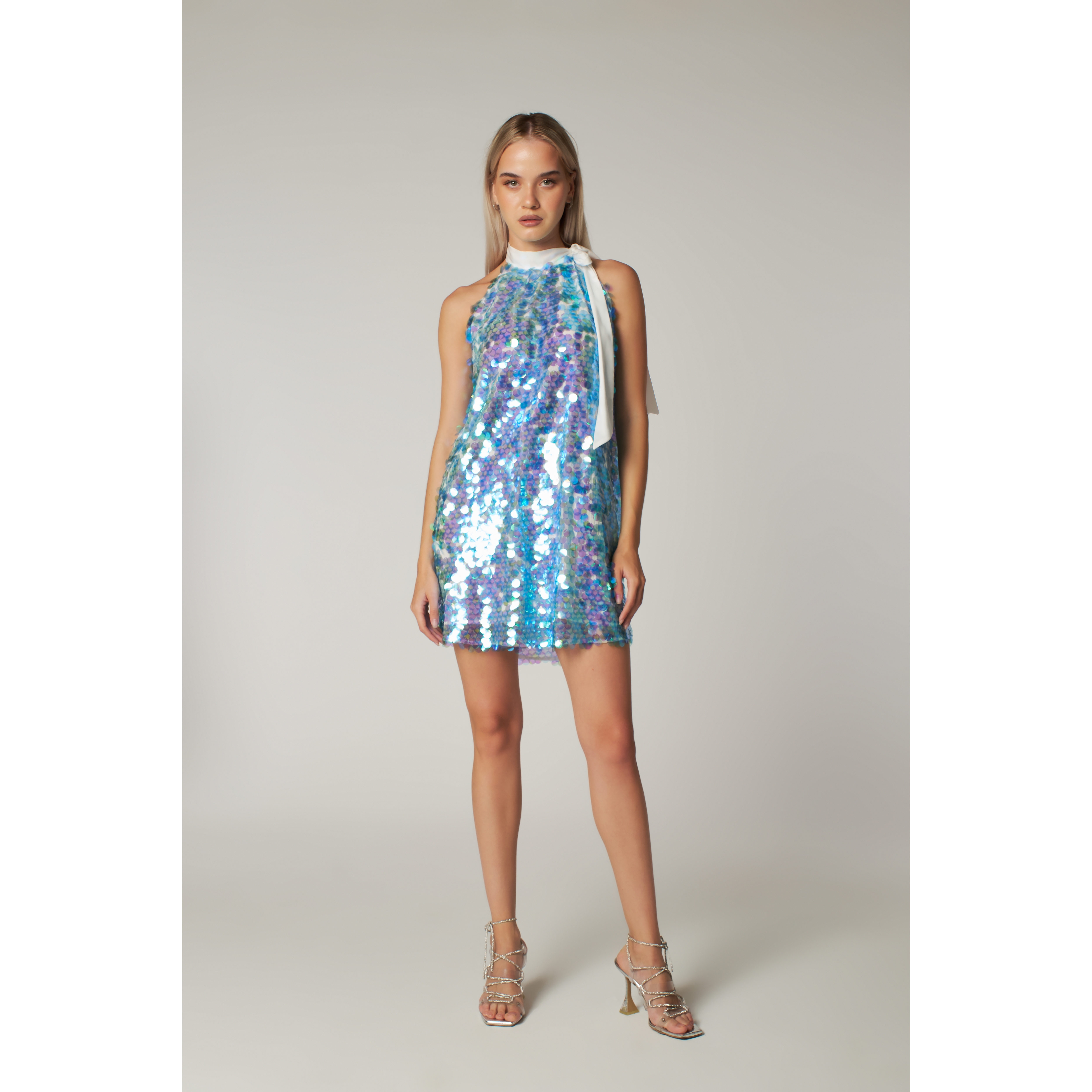 Mermaid Sequin Halter Mini Dress  Alexis