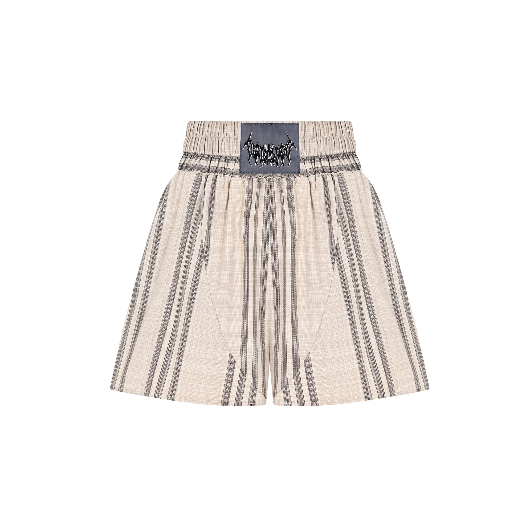 Beige Striped Boxer Shorts