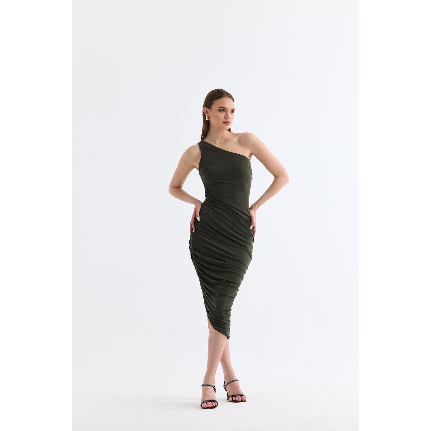 One-shoulder Midi Dress