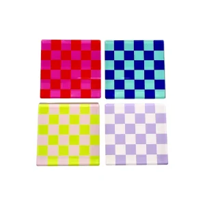 Retro Checkerboard Coasters