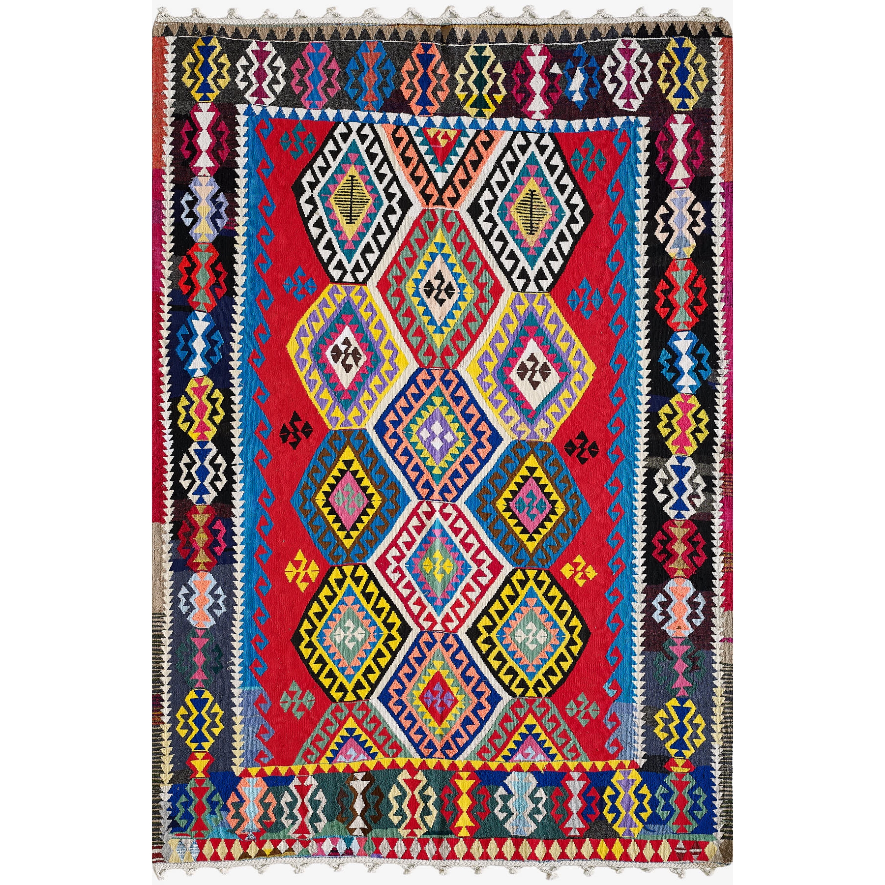 Antik Kilim - Anadolu Etnik Desenli El Dokuması Kilim E0533