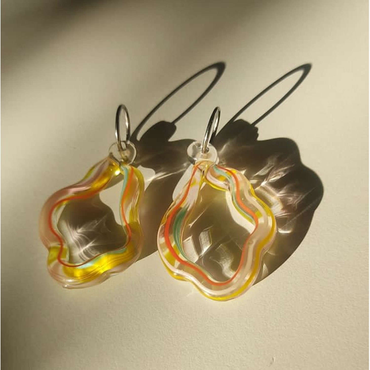 Rainbow Glass Earring