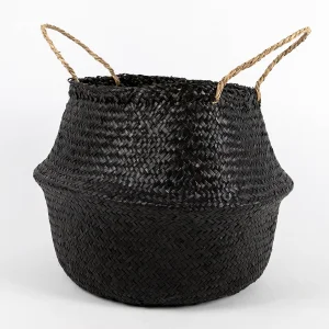 Handcrafted Natural Wicker Basket Plant Stand