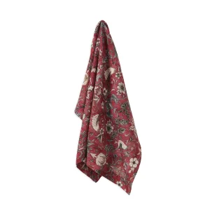 Bird Print Burgundy Color Kitchen Tea Towel